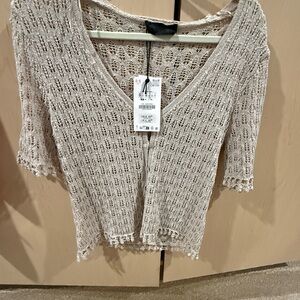 Women's Beige Knit Top